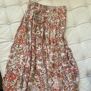 Natural Life Floral Boho Maxi Skirt, Size Small